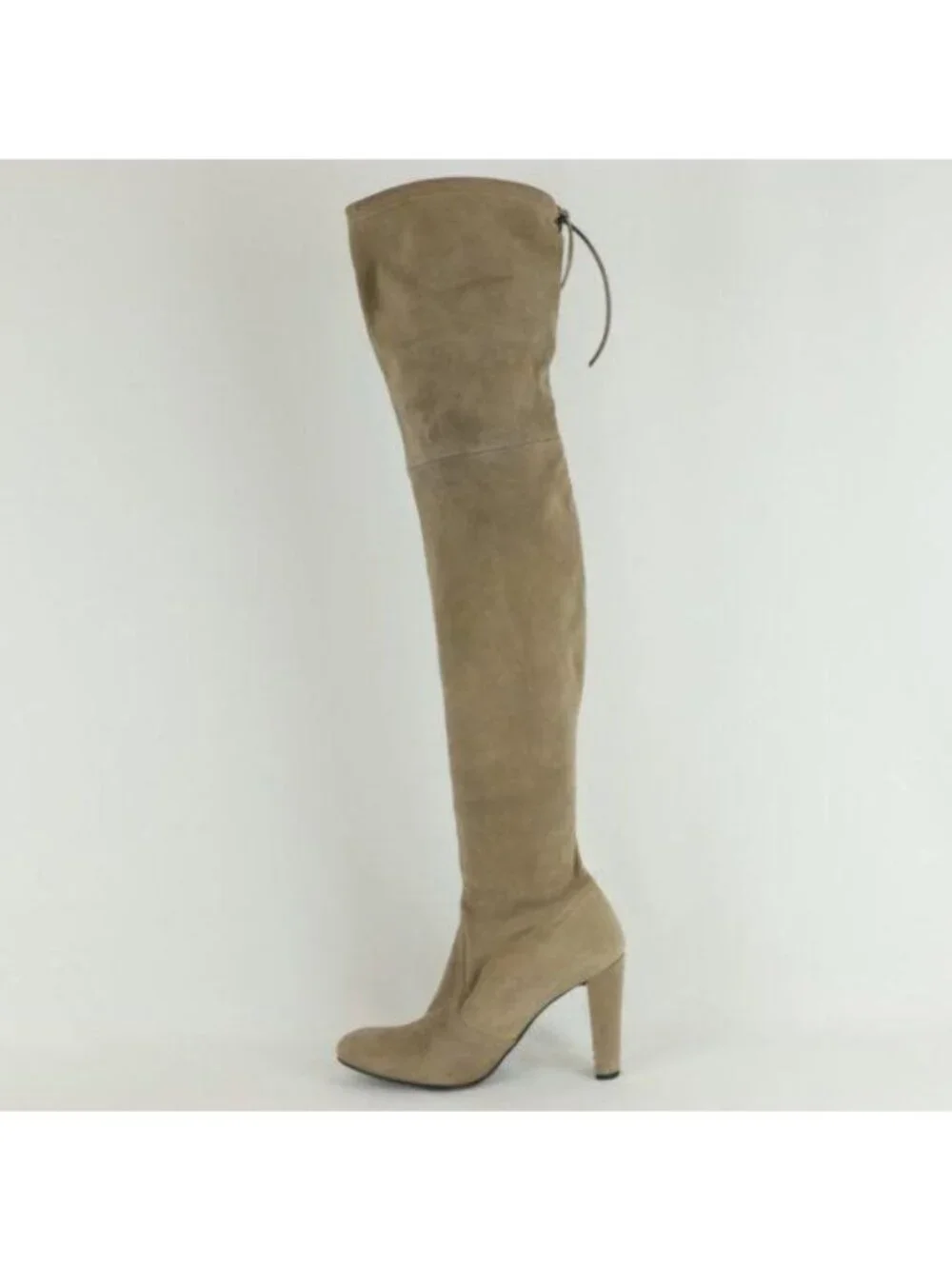 Stuart Weitzman Highland Women's Size 6.5 Taupe Over The Knee Heeled Boots